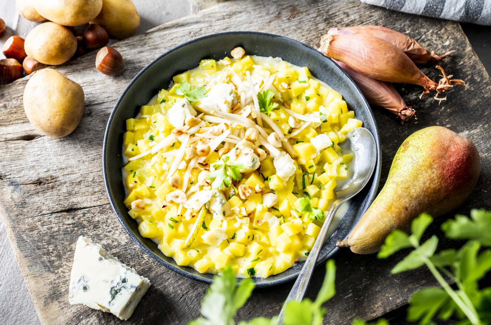 Kartoffel-Risotto mit Gorgonzola
