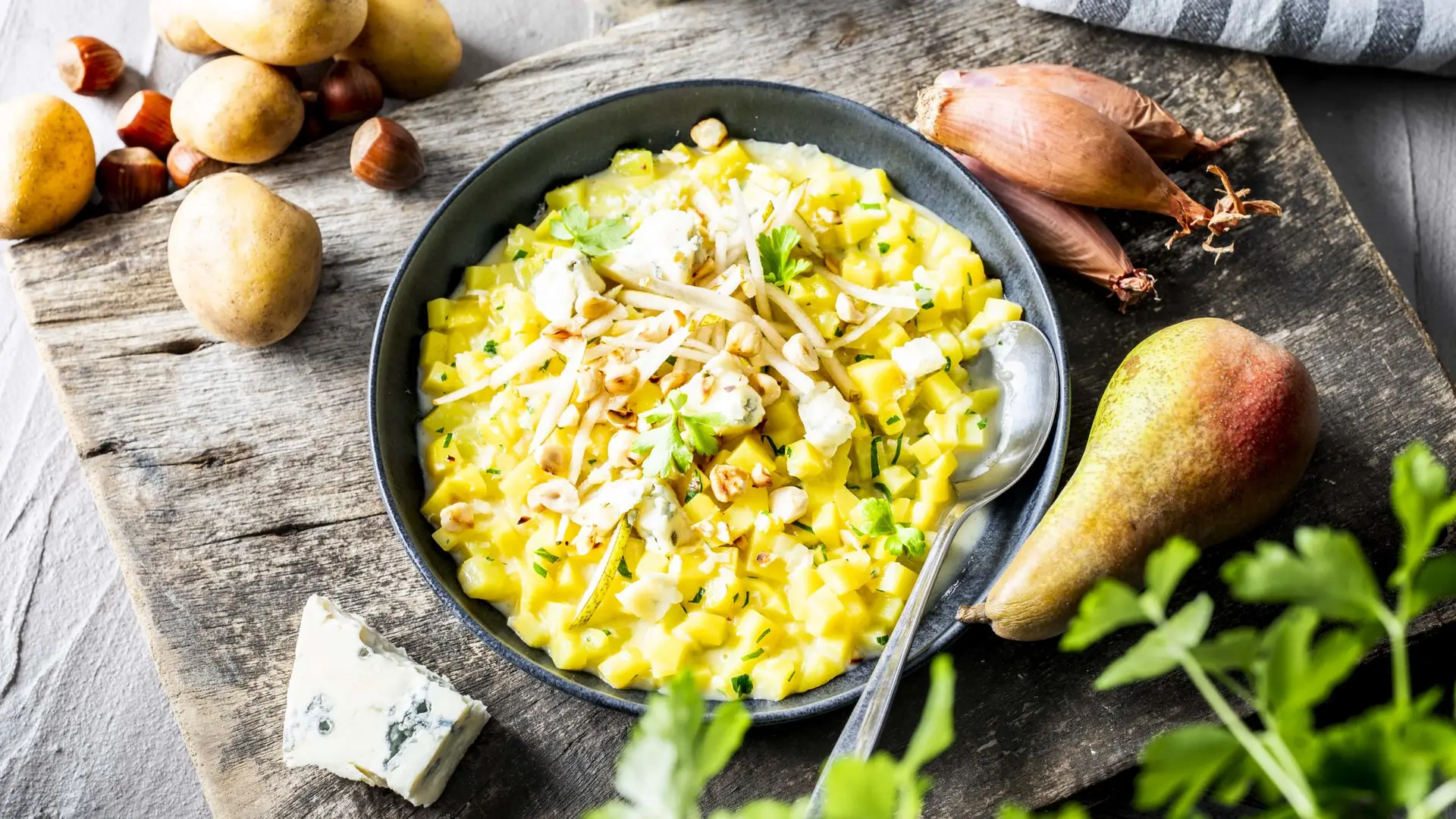 Kartoffel-Risotto mit Gorgonzola