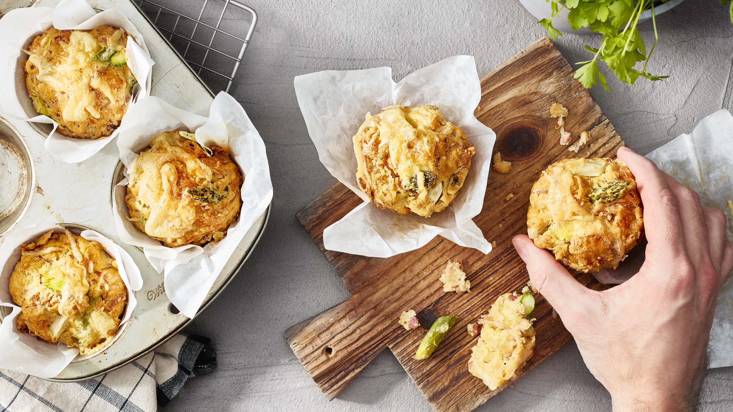 Spargel-Kartoffel-Muffins