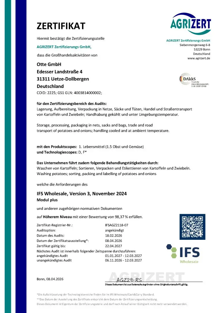 2026_Zertifikat IFS WS plus_AGZ2118-07