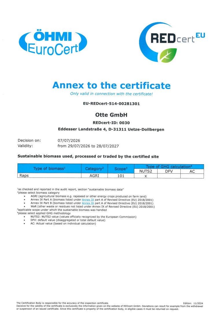 Inspection Certificate Seite 2